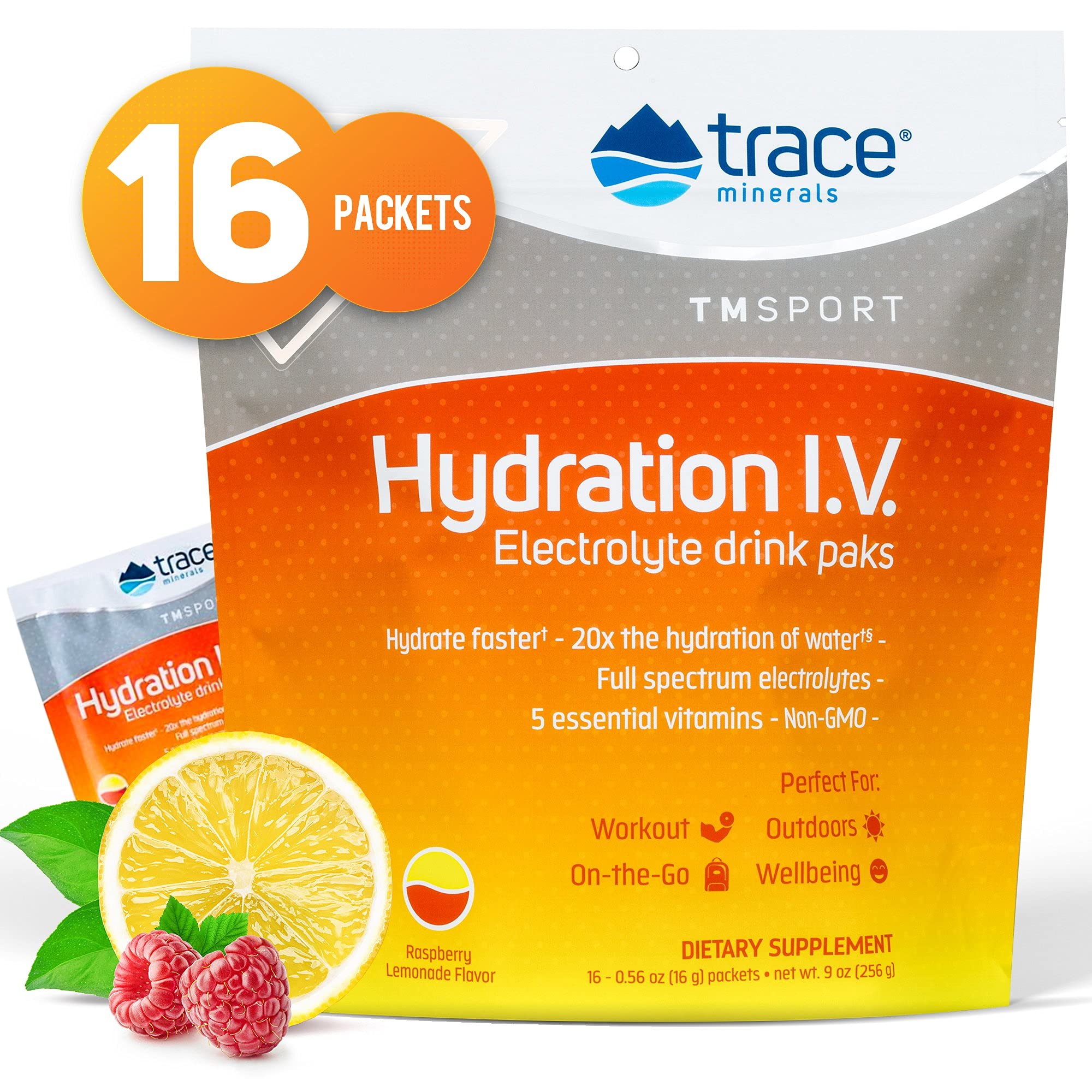  NewTrition Hydration Drink Electrolyte Powder Packets, Dehydration Relief, Non-GMO