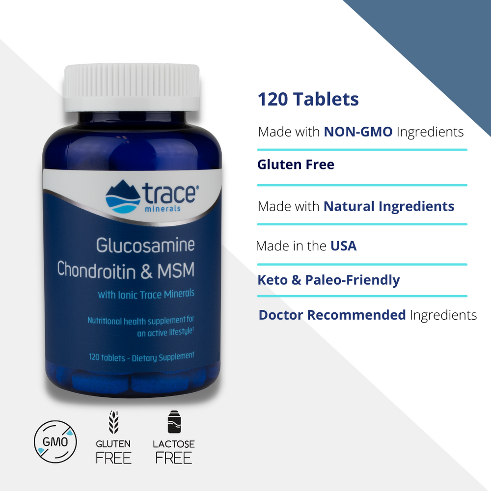 Glucosamine Chondroitin MSM Tablets | Promotes Healthy Joints, Supports Comfortable Movement & Collagen, Non-GMO, Gluten Free | - Earth's Pure 